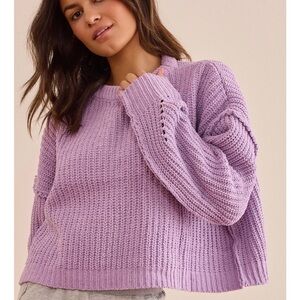 Altar'd State Lilac Knit Women's Sweater